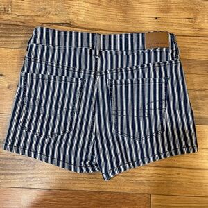 Striped Jean Shorts